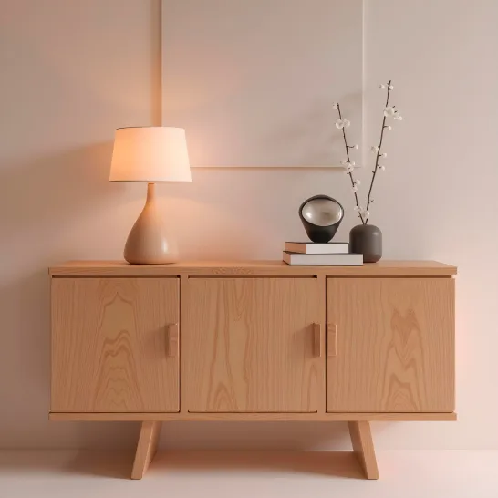 Nuve Home workspace with an oak desk and a task chair
