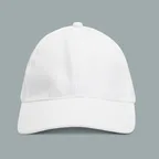 White baseball cap, front view