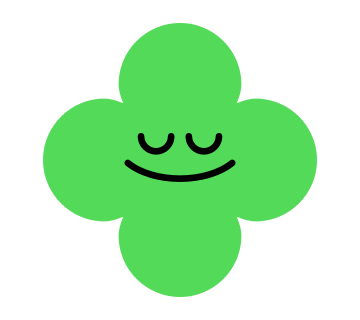 Green clover character illustration