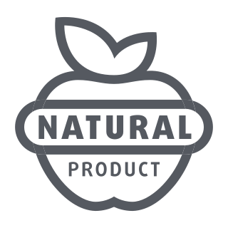 Orchardly brand mark, an apple badge reading Natural Product