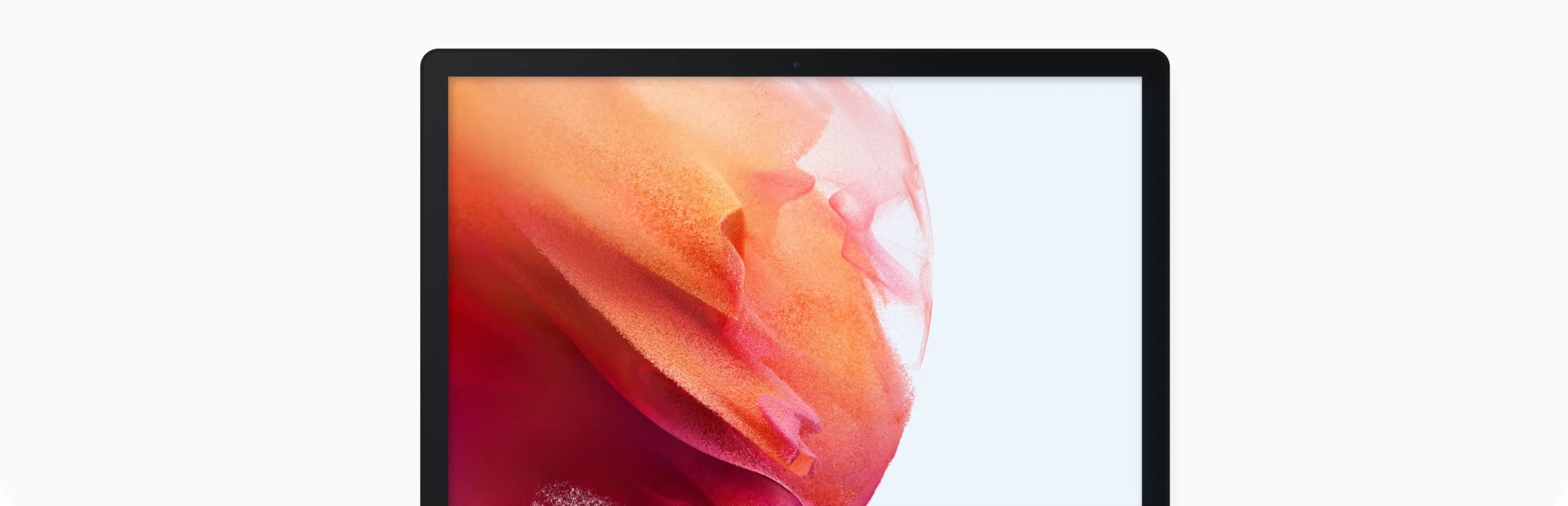 Wide screen device with a colourful wallpaper
