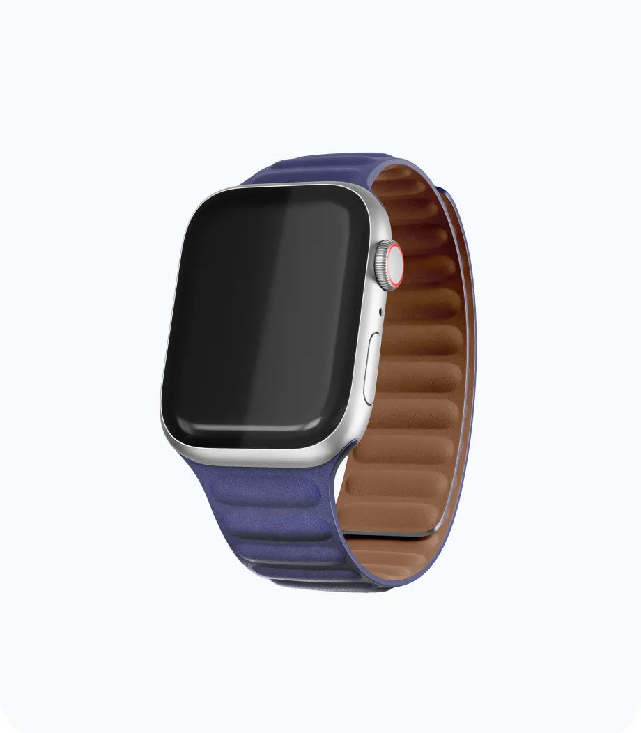 Smartwatch with a leather strap