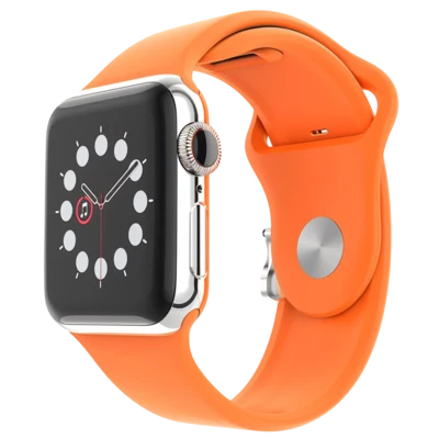 Smartwatch with an orange sport band