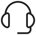 A headset with a microphone