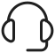 A headset with a microphone